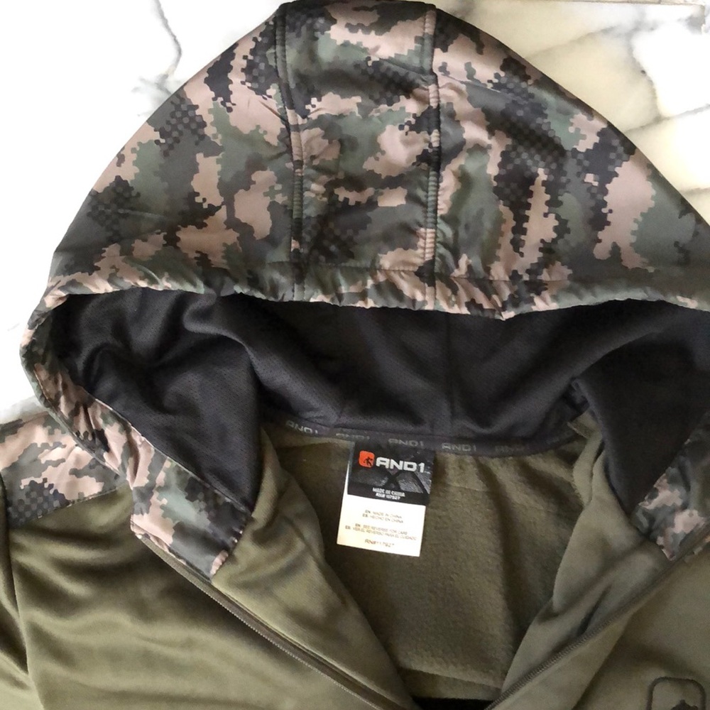 And1 Olive Camo Hoodie